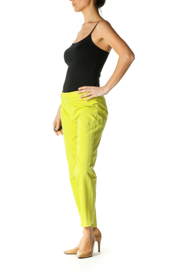 Green Solid Casual Trousers