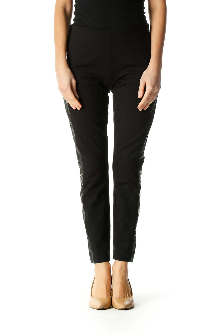 Black Solid Casual Trousers