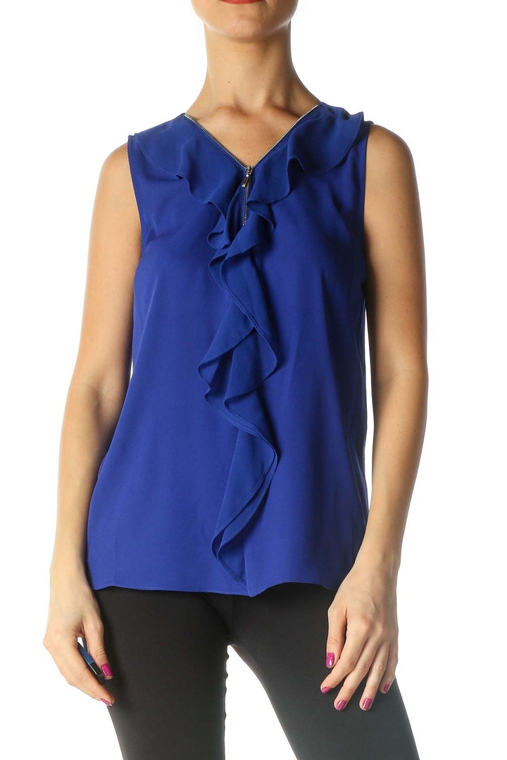 Blue Solid Blouse