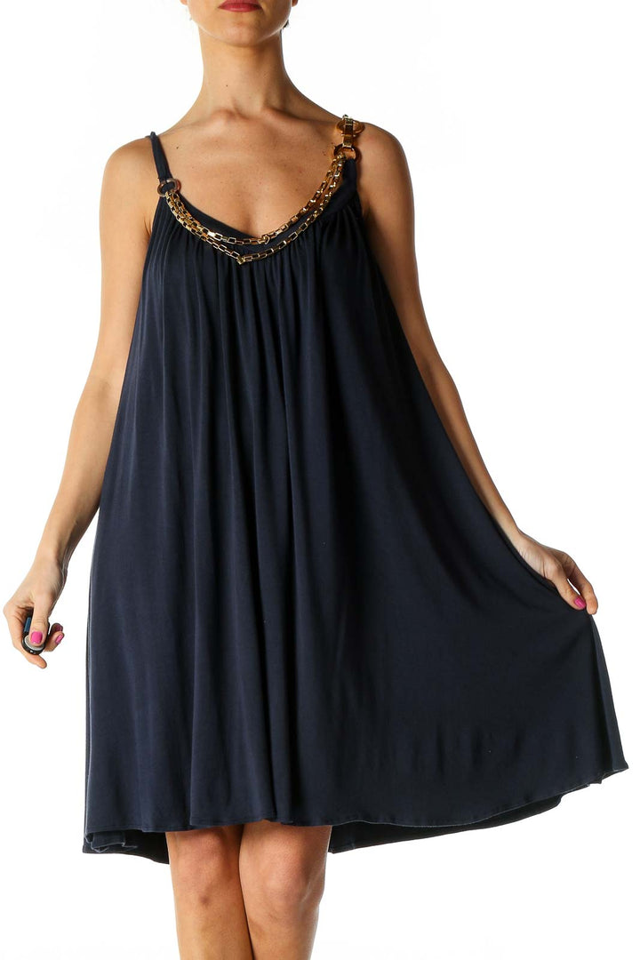 Navy Casual Chain Dress