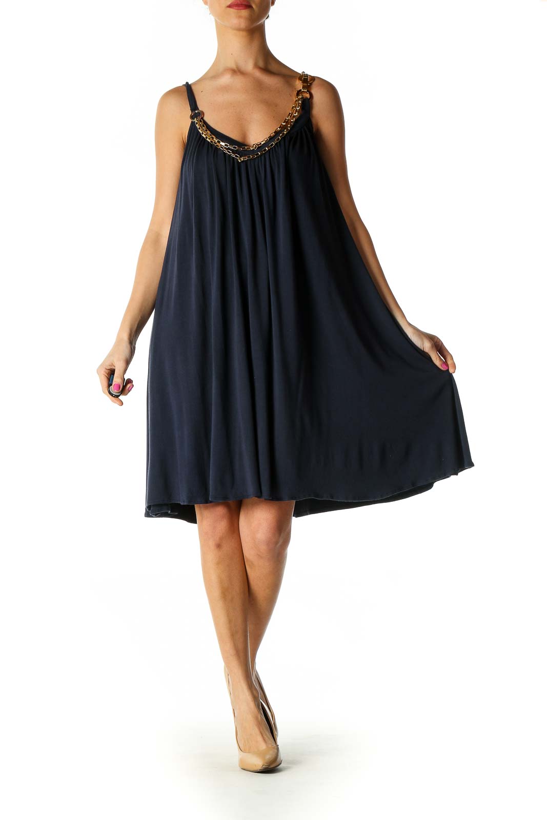 Navy Casual Chain Dress