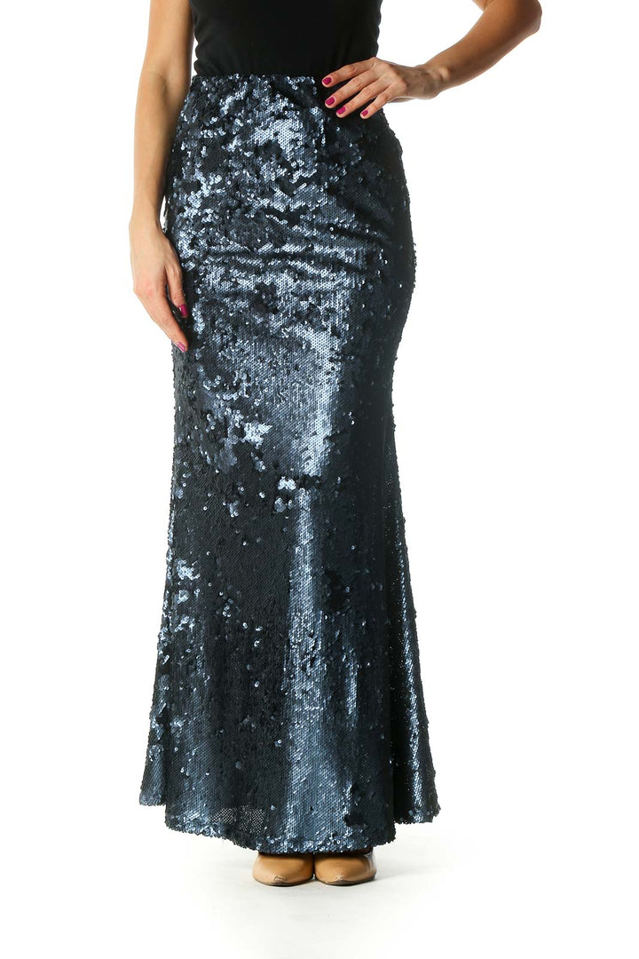 Blue Sequin Bohemian Mermaid Skirt