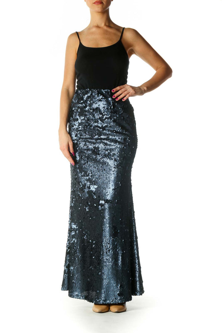 Blue Sequin Bohemian Mermaid Skirt