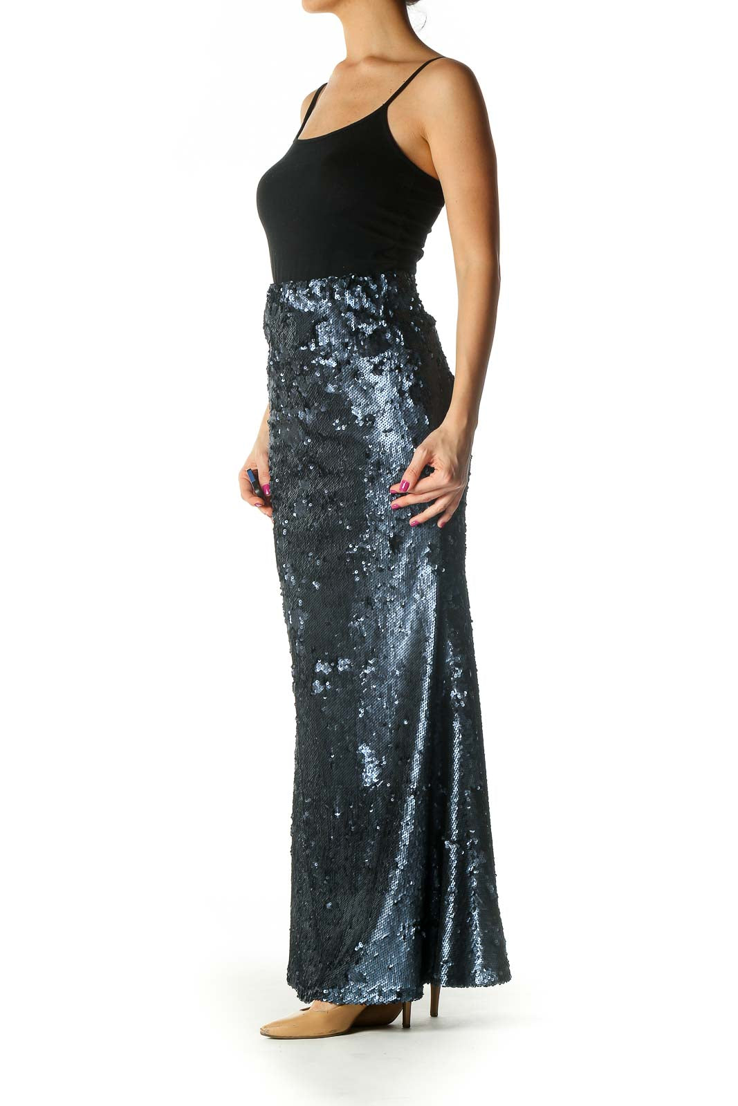 Blue Sequin Bohemian Mermaid Skirt