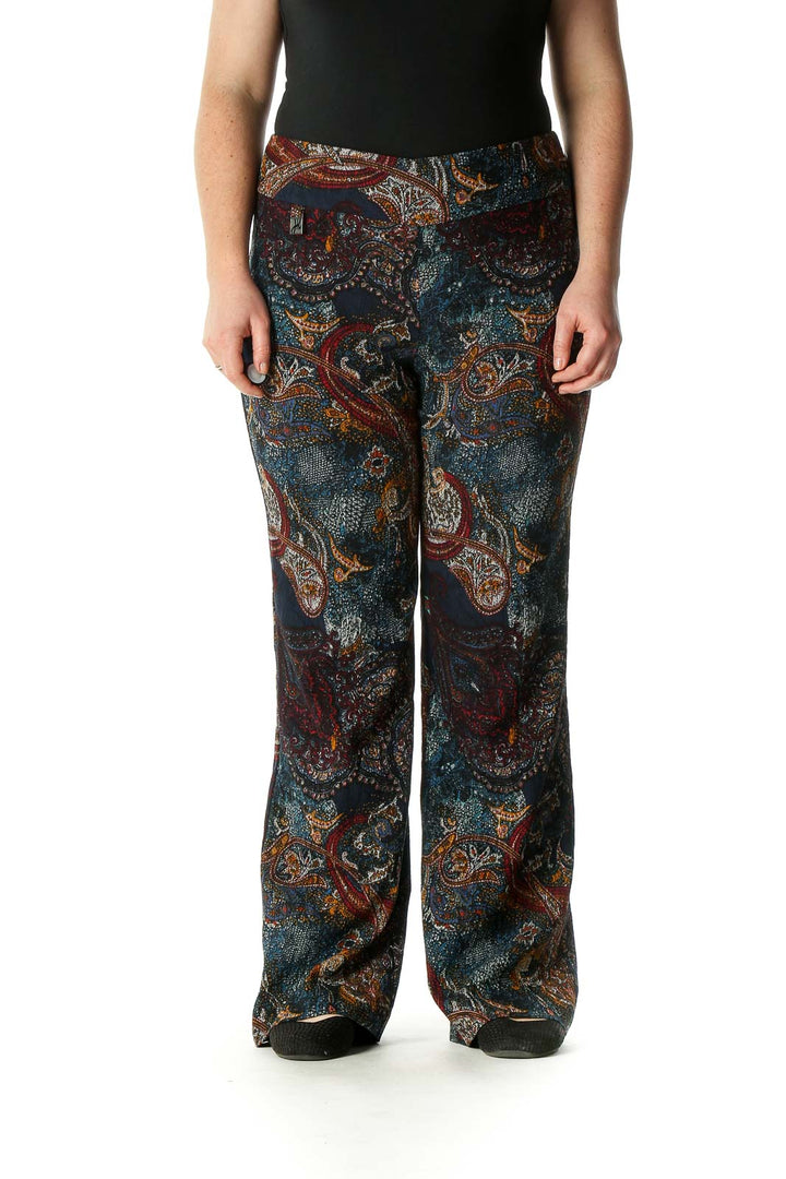 Black Paisley Bohemian Trousers