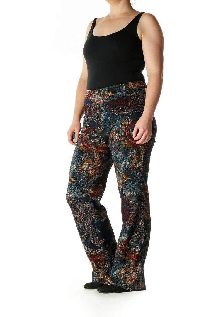 Black Paisley Bohemian Trousers