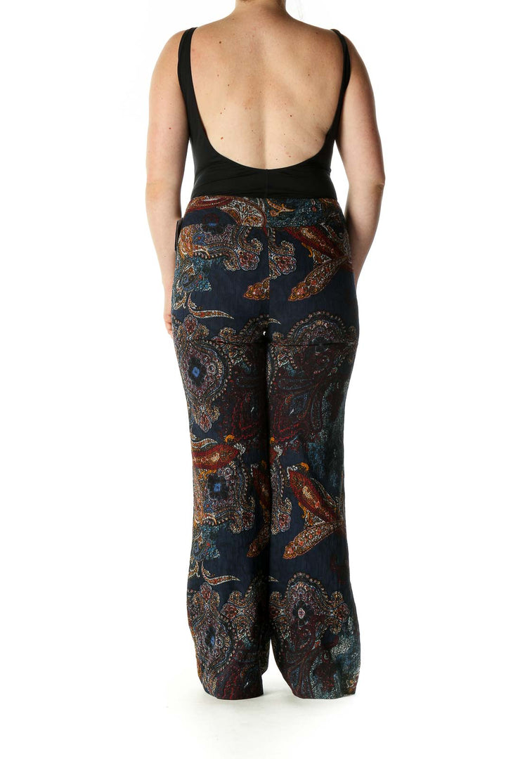 Black Paisley Bohemian Trousers