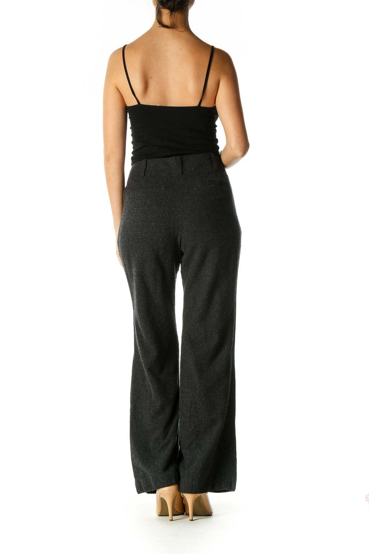 Black Solid Casual Trousers