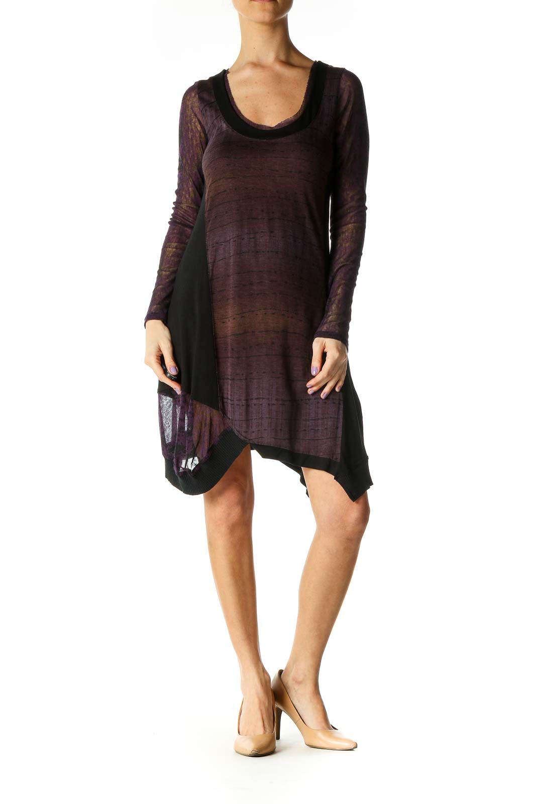 Brown Solid Chic A-Line Dress