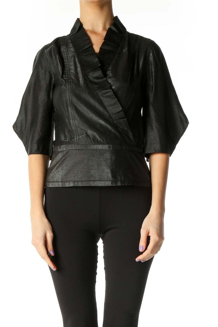 Black Solid Casual Shirt