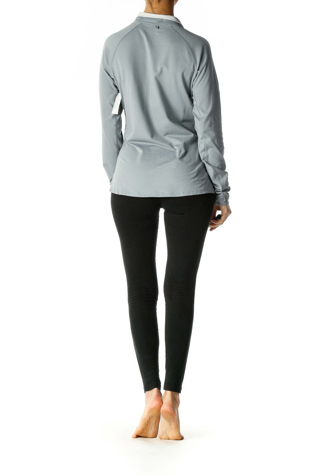 Gray Solid Sweatshirt