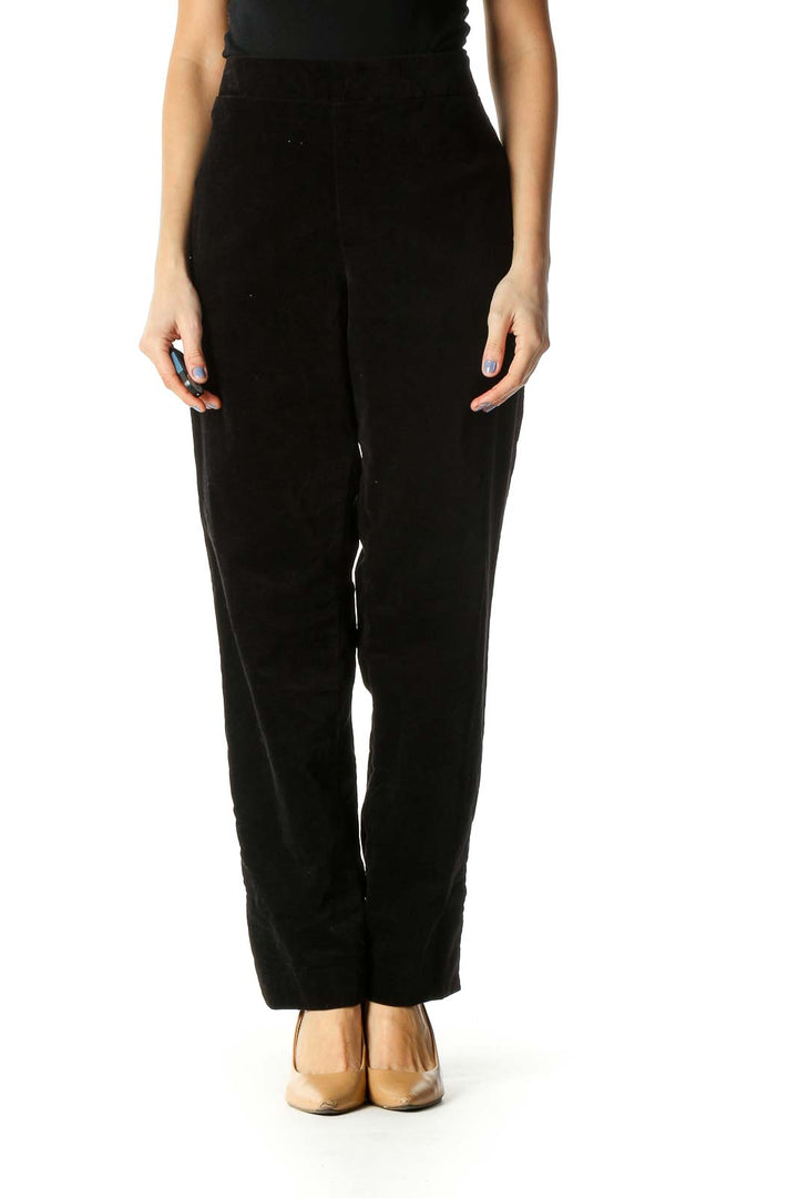 Brown Solid Brunch Trousers