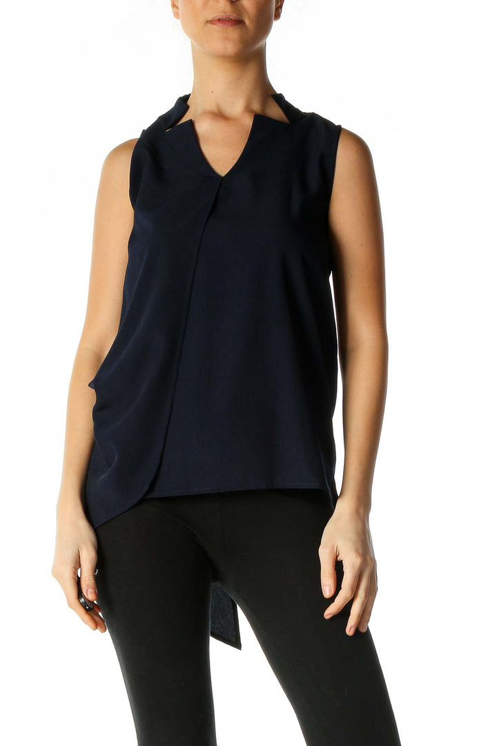 Black Solid Casual Blouse