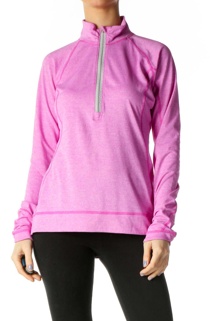 Pink Solid Sweatshirt