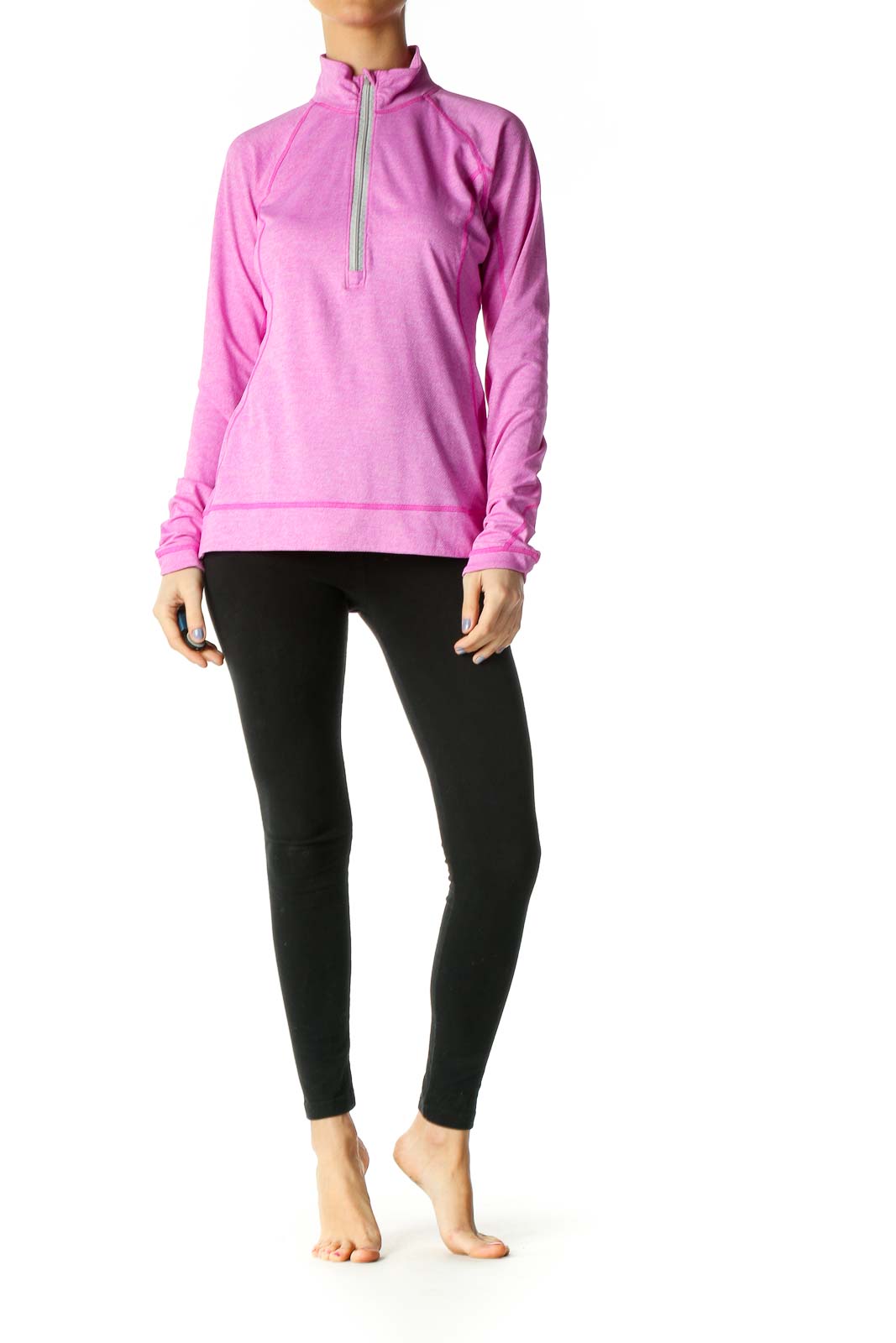 Pink Solid Sweatshirt