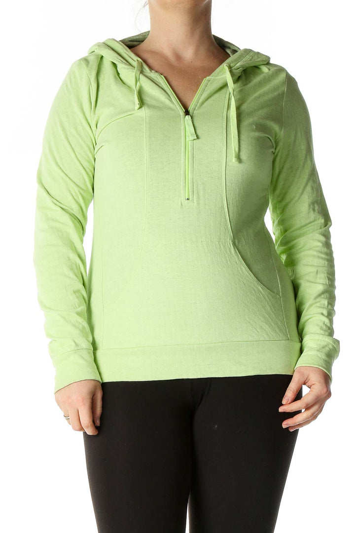 Green Solid Sweatshirt