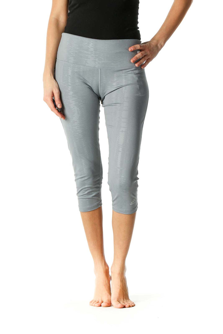 Gray Solid Leggings