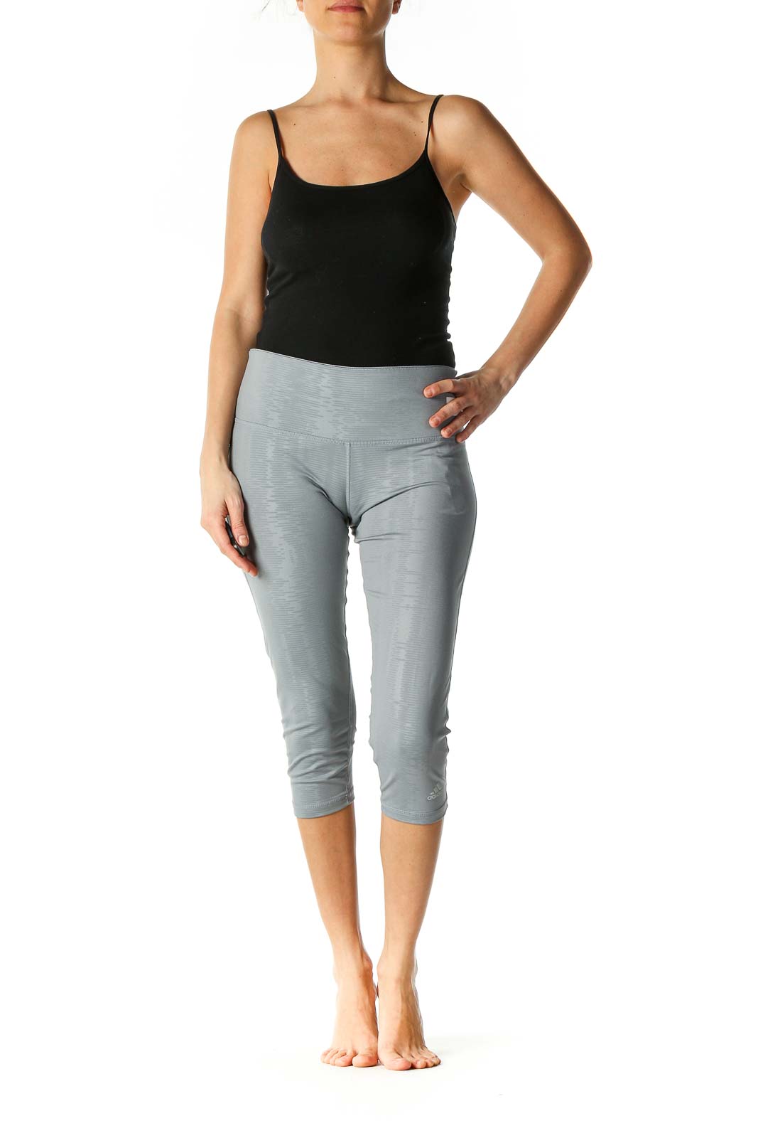 Gray Solid Leggings