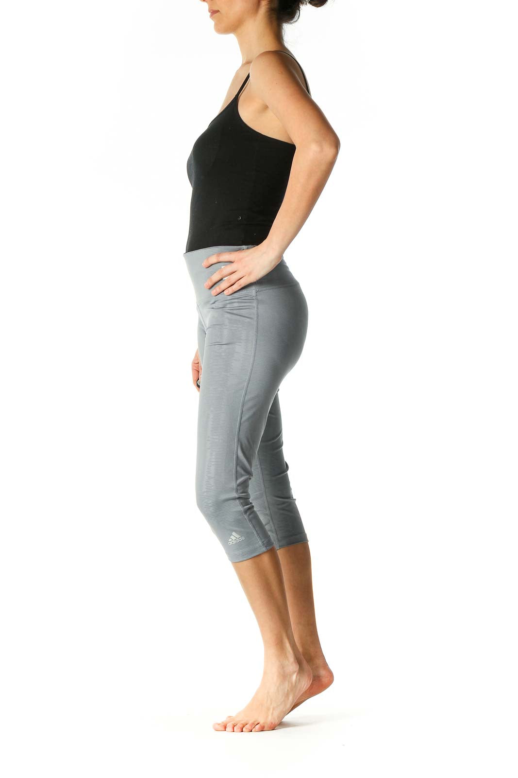 Gray Solid Leggings