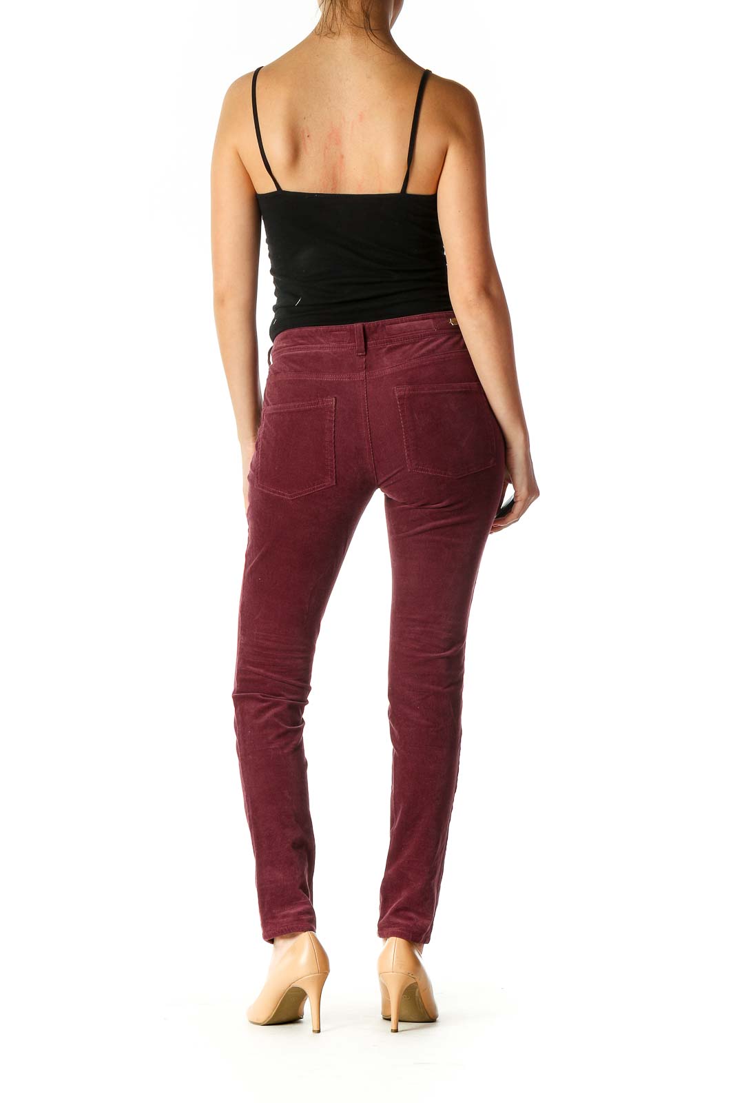 Brown Casual Straight Leg Jeans