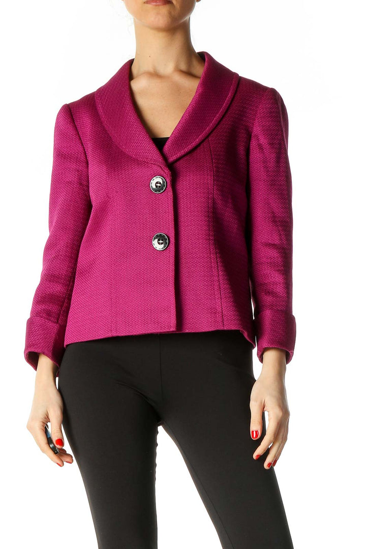 Pink Solid Blazer