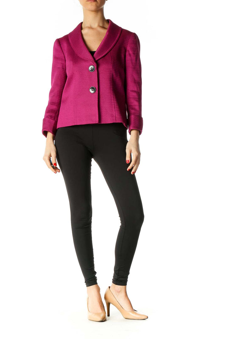 Pink Solid Blazer