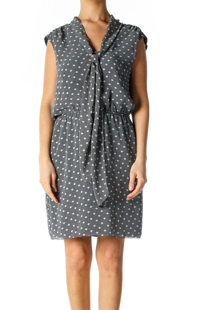 Gray Solid Casual Fit & Flare Dress