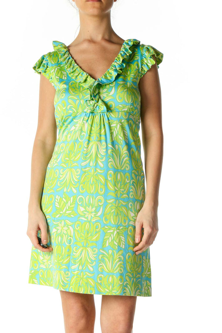 Green Bohemian A-Line Dress