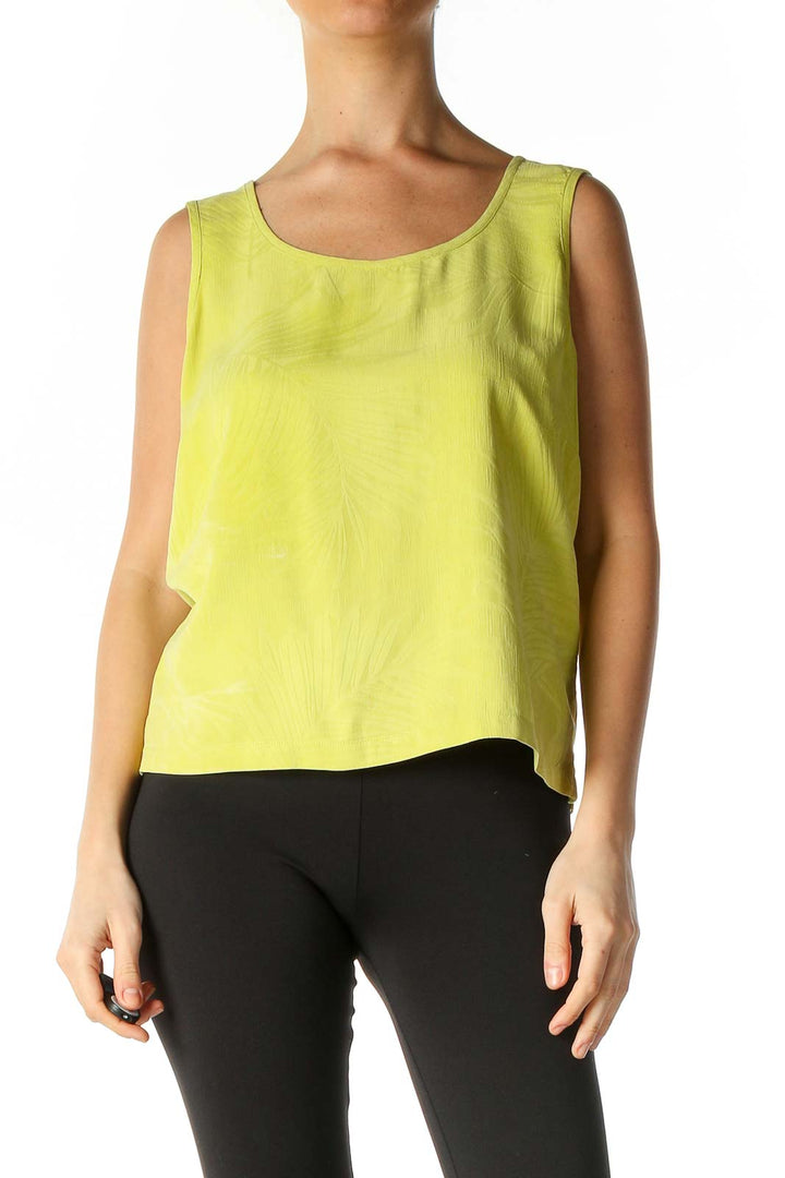 Yellow Solid Casual Blouse