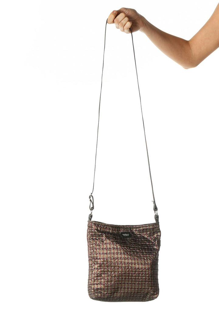 Brown Texture Crossbody Bag