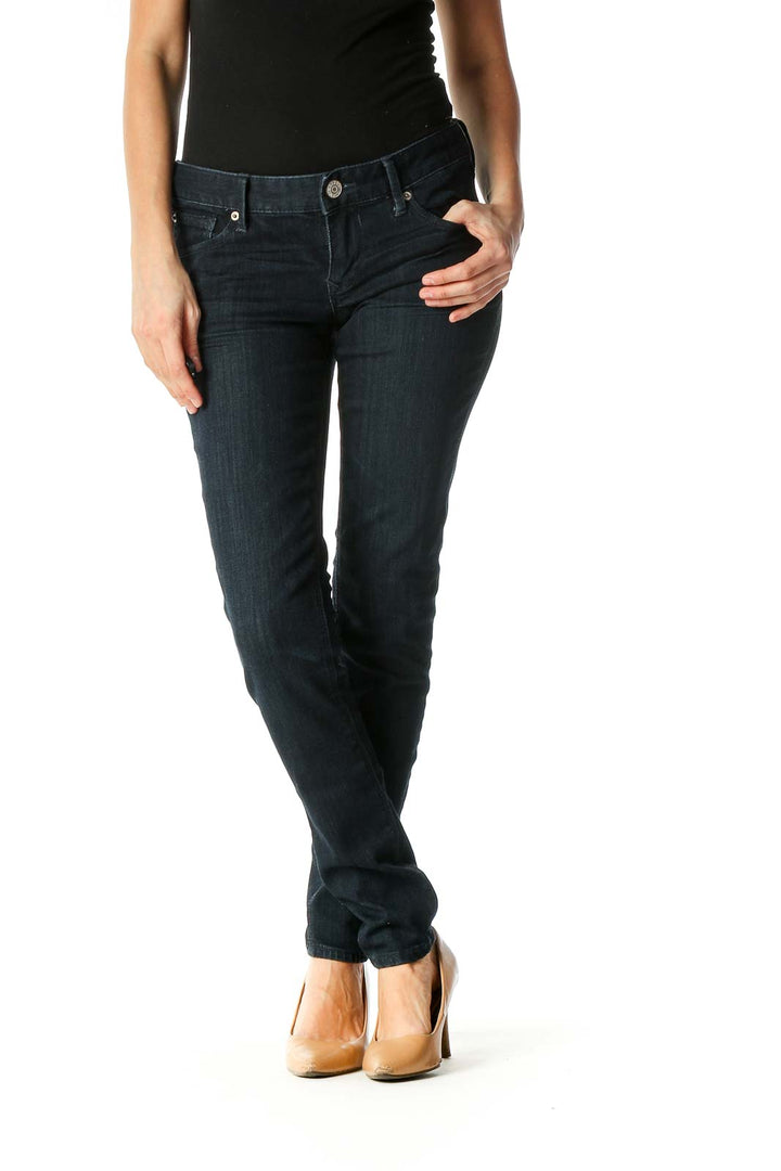 Blue Casual Skinny Jeans