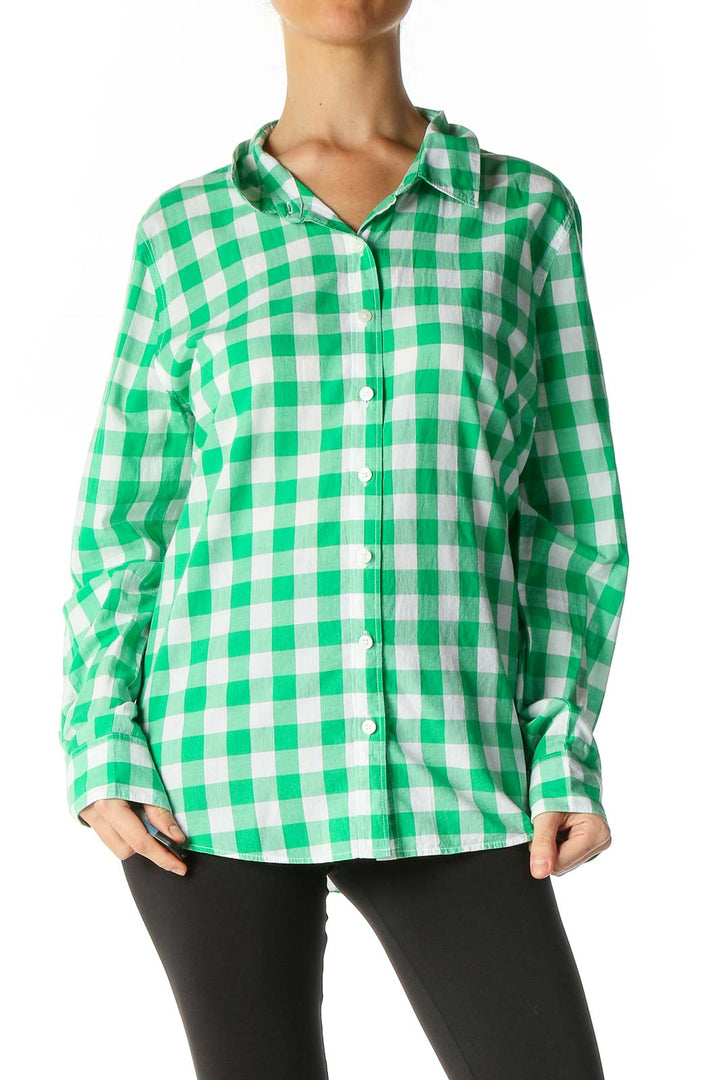 Green Checkered Semiformal Shirt