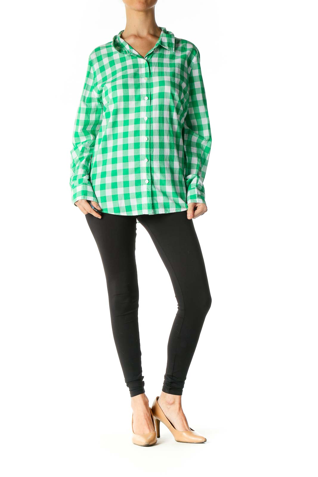 Green Checkered Semiformal Shirt