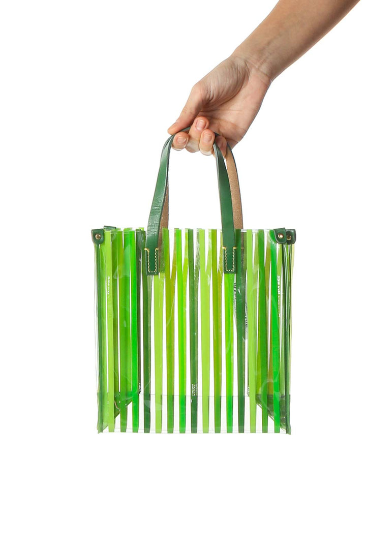 Green Transparent Holiday Tote