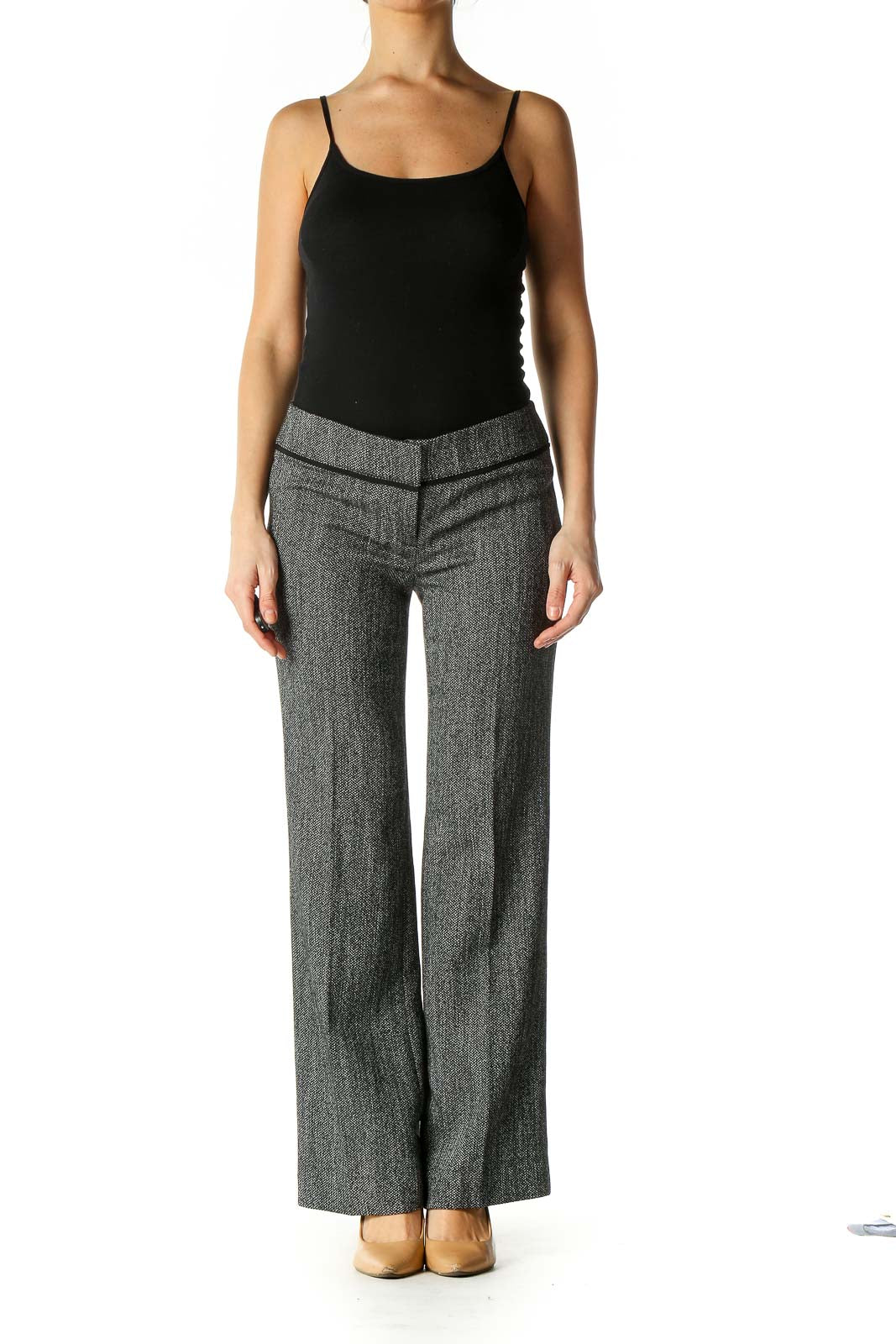 Gray Print Bohemian Trousers