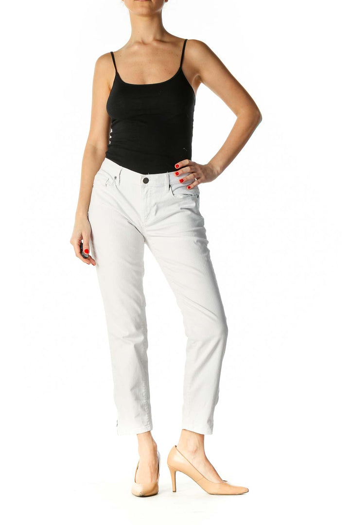 White Casual Skinny Jeans