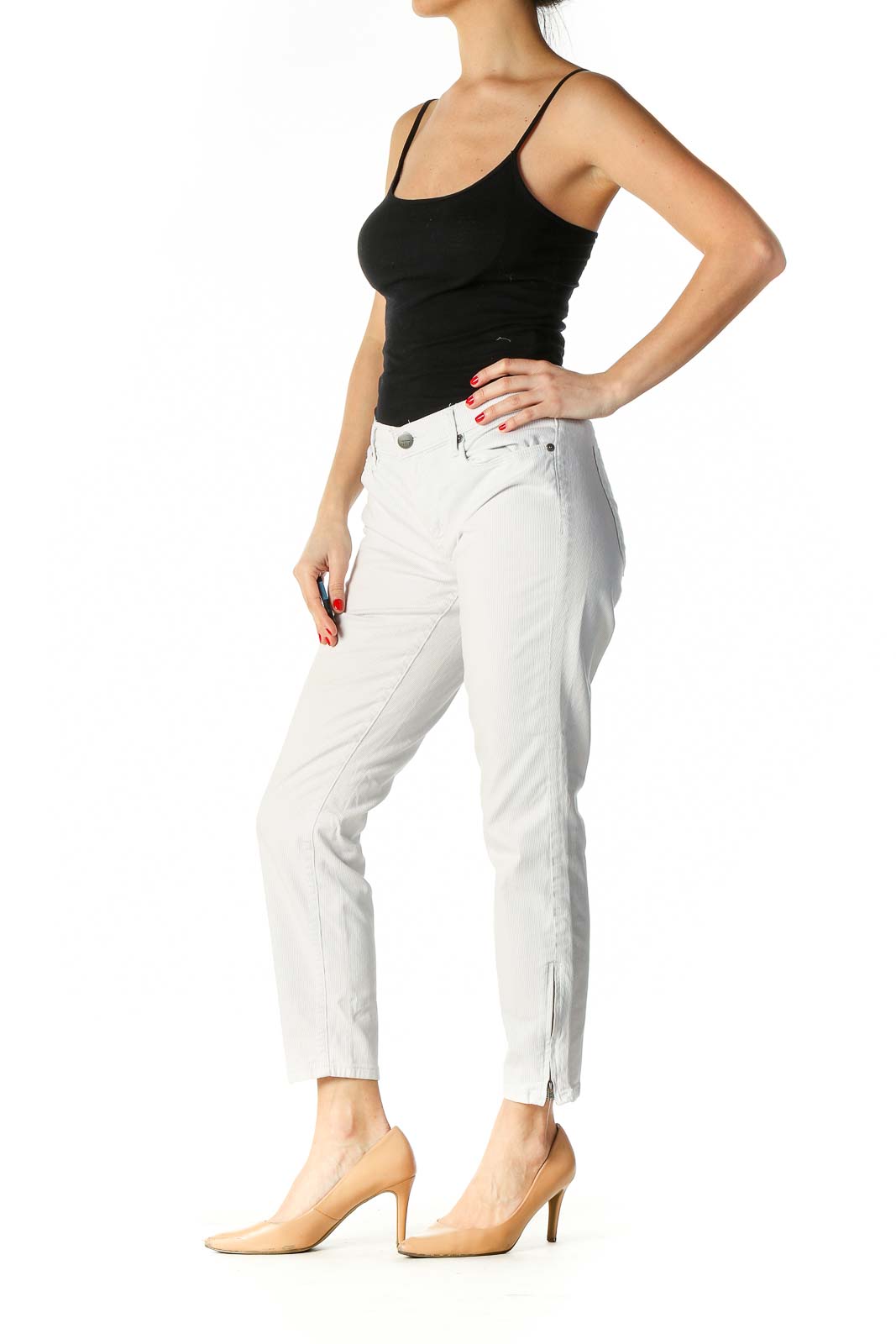 White Casual Skinny Jeans