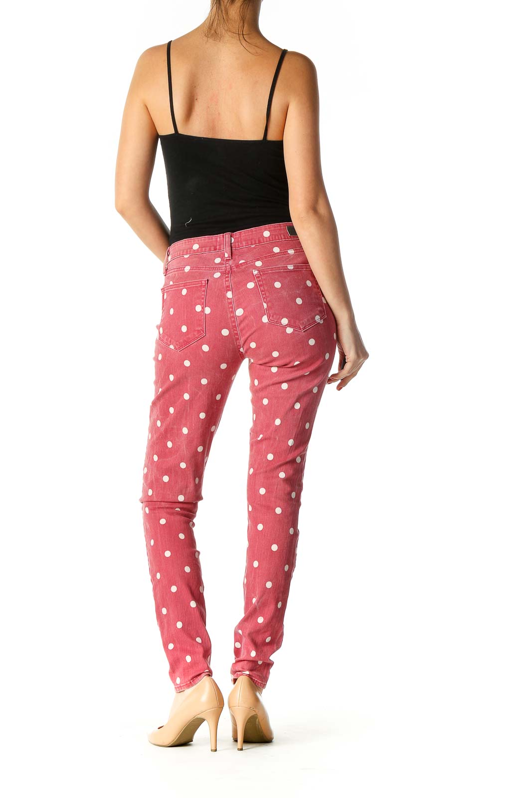 Pink Polka Dot Casual Trousers