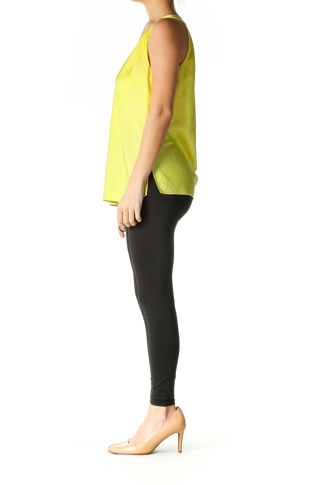 Yellow Solid Casual Blouse