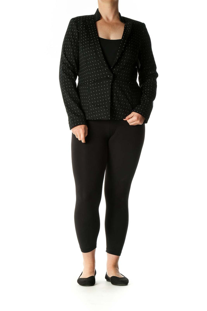 Black Polka Dot Semiformal Blazer