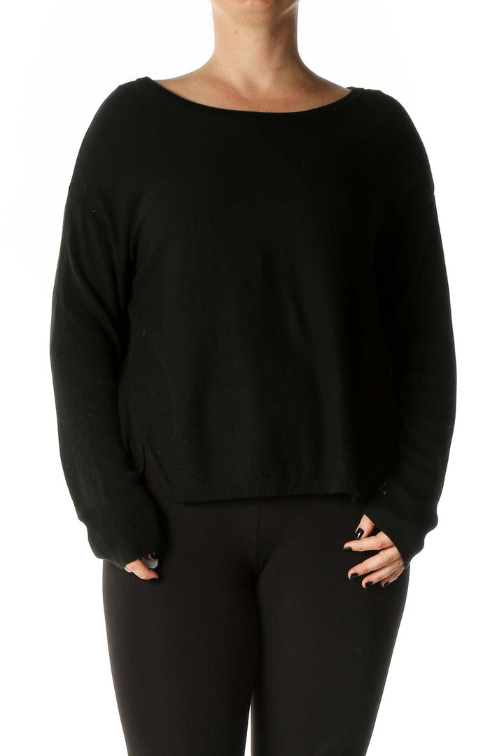 Black Solid Sweater