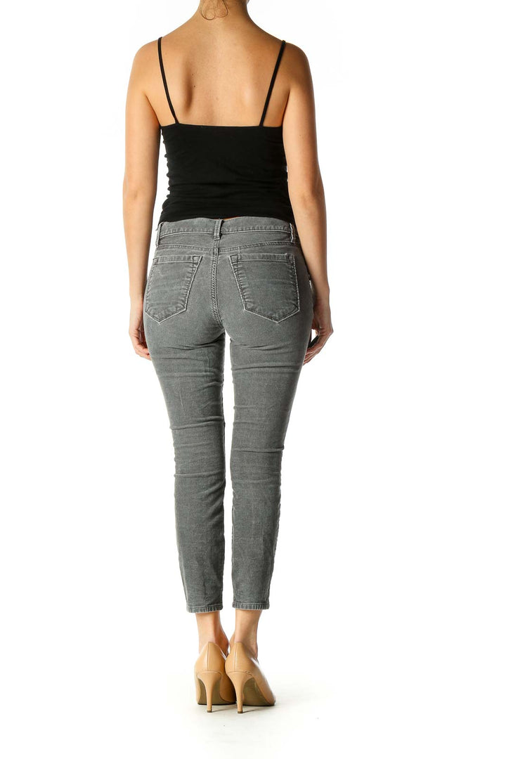 Gray Casual Skinny Jeans