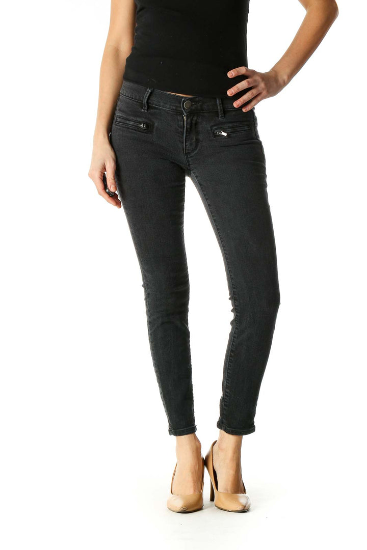 Black Casual Skinny Jeans