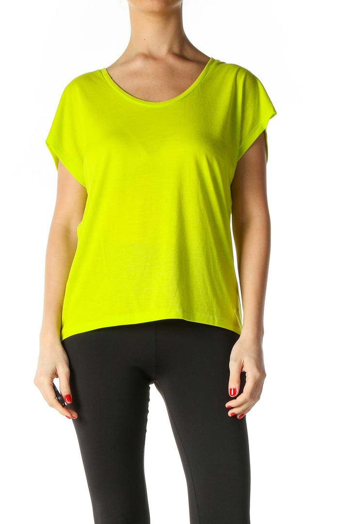 Yellow Solid Casual Blouse