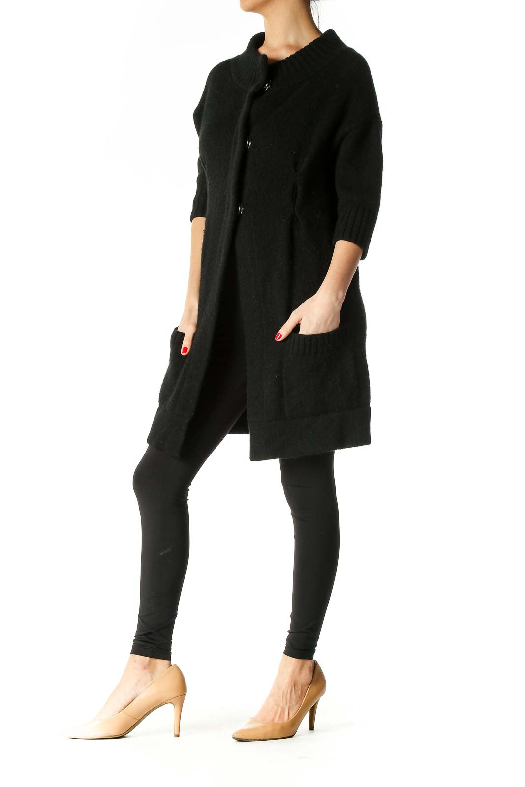 Black Textured Coat