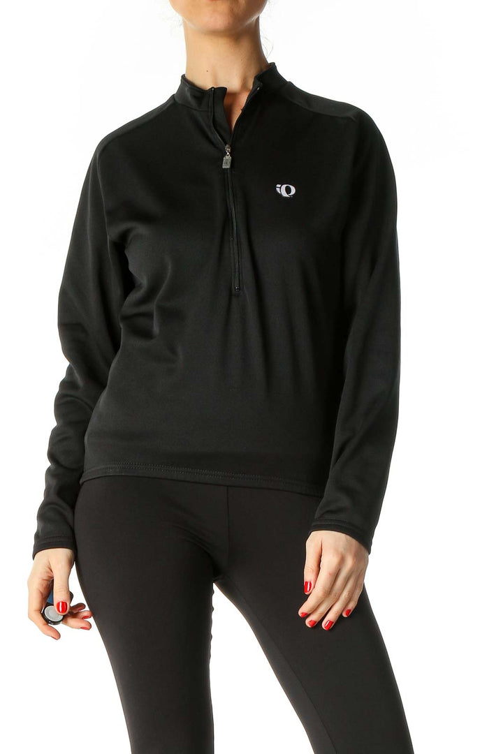 Black Solid Sweatshirt