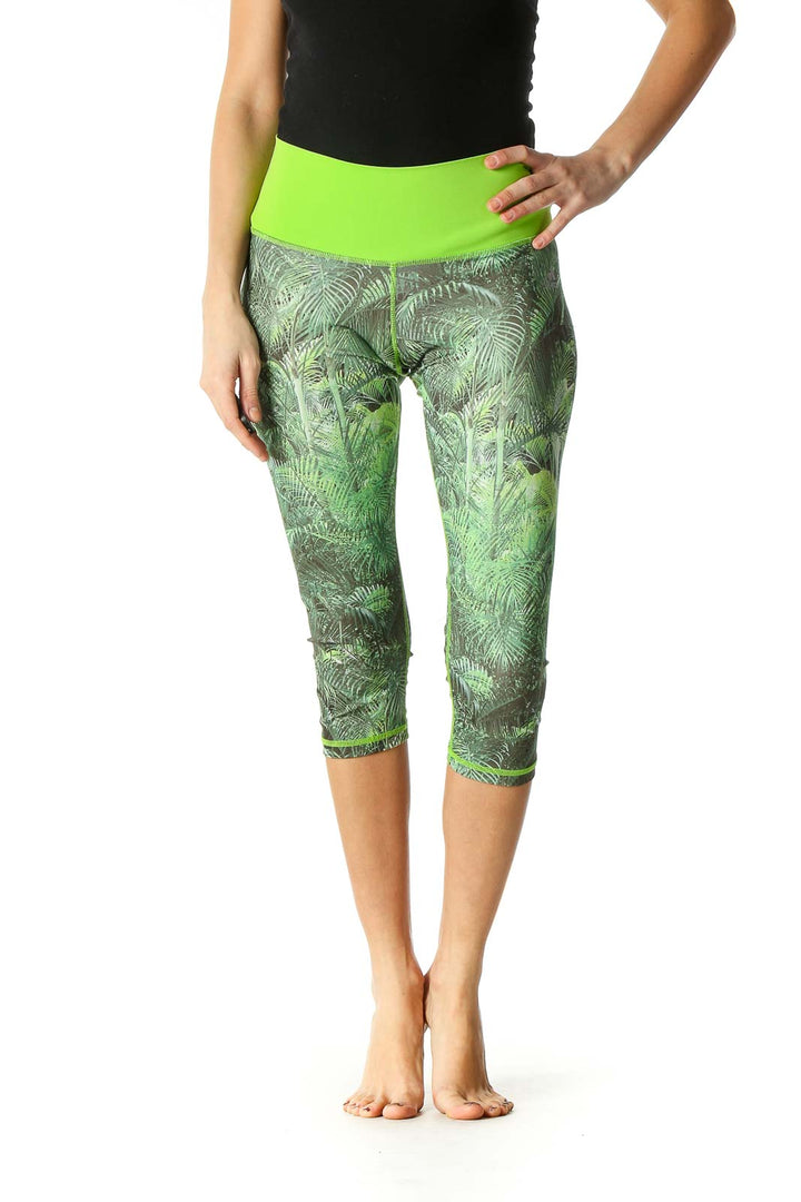 Green Casual Skinny Leggings