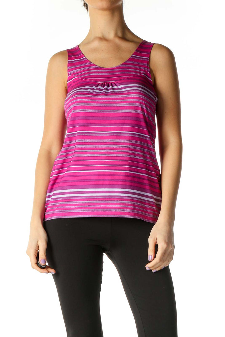 Pink Striped Tank Top