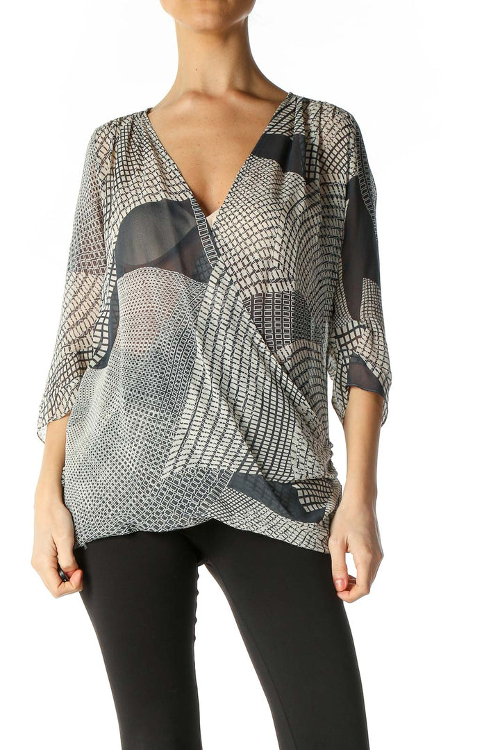 Gray Casual Blouse