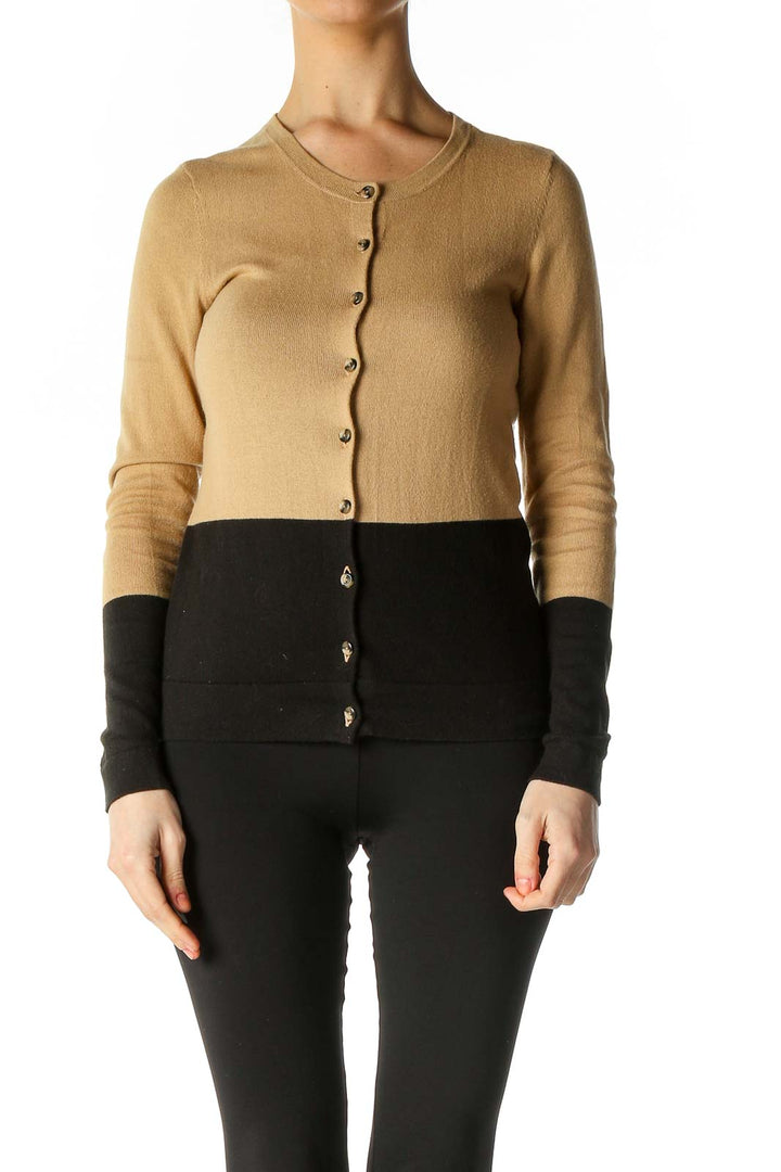 Brown Solid Classic Sweater